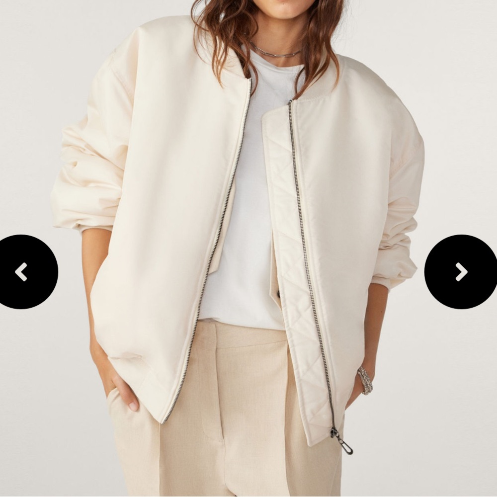 NWT Ba&sh Ivory Bomber Jacket - Picture 9 of 16